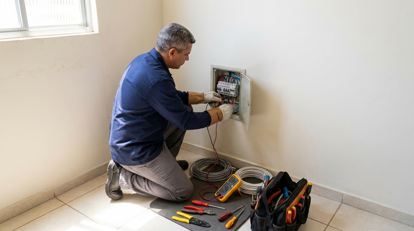 Eletricista atendendo em residência em Montes Claros-MG